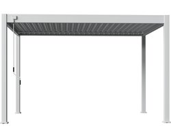 Orion Comfort terrasoverkapping - 300x400cm - Wit - Aluminium lamellen overkapping - Vrijstaande pergola / veranda / carport / tuinprieel