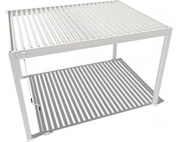 Orion Comfort terrasoverkapping - 300x400cm - Wit - Aluminium / Metaal / Vrijstaande / Luxe overkapping - Tuinprieel / Carport / Veranda / Pergola