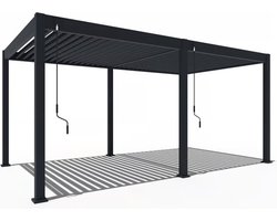Orion Comfort terrasoverkapping - 300x530cm - Antraciet - Aluminium lamellen overkapping - Vrijstaande pergola / veranda / carport / tuinprieel
