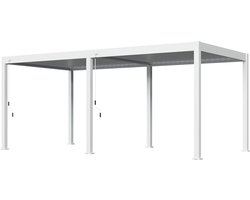 Orion Deluxe terrasoverkapping - 300 x 600 cm - Wit - Aluminium / Vrijstaande / Luxe overkapping - Tuinprieel / Carport / Veranda / Pergola