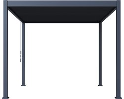 Orion ECO terrasoverkapping - 300x300cm - Antraciet - Aluminium / Metaal / Vrijstaande / Luxe overkapping - Tuinprieel / Carport / Veranda / Pergola