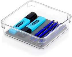 Orion GREY Serie - Opberger - 16x16x4,5 cm - Antislip - Transparant