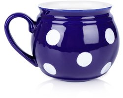 Orion - Keramische Mok - Blauw met Stippen - 850 ml - Vaatwasser- en Magnetronbestendig