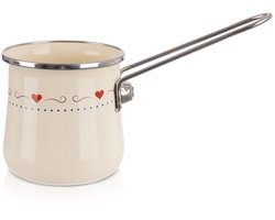Orion Koffiekan Geëmailleerd Staal - 0,6 l - Vaatwasserbestendig - Crème