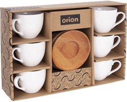 Orion Kop-en-schotel Porselein - 100 ml - 12 Stuks - Vaatwasserbestendig
