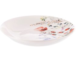Orion Maki Serie - Diepe Porseleinen Borden - 20,5 cm - 600 ml - Bloemenmotief