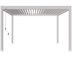 Orion Premium terrasoverkapping - 400 x 400 cm - Wit - Aluminium / Vrijstaande / Luxe overkapping - Tuinprieel / Carport / Veranda / Pergola