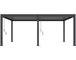 Orion Premium terrasoverkapping - 400 x 600 cm - Antraciet - Aluminium / Vrijstaande / Luxe overkapping - Tuinprieel / Carport / Veranda / Pergola