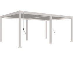Orion Premium terrasoverkapping - 400 x 600 cm - Wit - Aluminium / Vrijstaande / Luxe overkapping - Tuinprieel / Carport / Veranda / Pergola