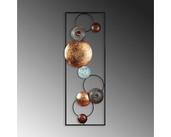Orion Wanddecoratie – 90 cm – Handgeschilderd Metaal – Multicolor – 3D Wanddecoratie – Modern/Industrieel