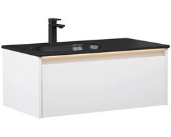 Orka - Badkamermeubel met Wastafel - Mat Kasjmier (Licht Beige) - 90 CM - Lisbon