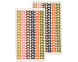 Orla Kiely Multi Stem Auburn jacquard handdoeken - set 2 stuks - multicolor - 50x90 cm