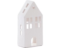 Ornament 14x9x30 cm CROMANE crème - Decoratie Amsterdams huisje