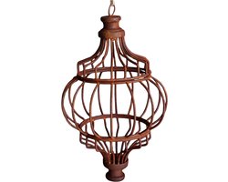 Ornament decoratief roest bruin hang draadbal 24 cm | 121844 | Home Sweet Home | Stoer & Sober Woonstijl