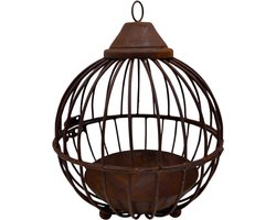 Ornament decoratief roest bruin hang staand mosbal 21 cm x 17 cm | 125080 | Home Sweet Home | Stoer & Sober Woonstijl