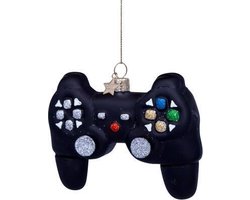 Ornament glass black controller H8cm