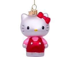 Ornament glass Hello Kitty pink pantsuit H9cm w/box