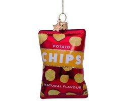 Ornament glass natural flavour chips H9cm