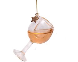 Ornament glass rose wine glass H7cm