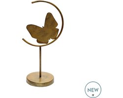 Ornament Merlo | aged brass - Goud brons | L15 x B10 x H30 cm