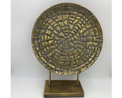 Ornament op standaard goud 44 X 56 cm metaal | 65557 | Home Sweet Home | Stoer & Sober Woonstijl