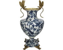Ornament Vaas Dragonfly Blauw 24.5 X 21.5 X 45 uit de serie ChiqueKlassiek