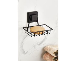 Orsa home - Zeepbakje - Mat Zwart – Zeephouder - Hangend zonder Boren – Zeepschaaltje - Shampoo Bar Houder