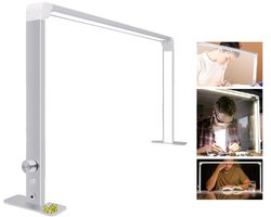 Ortho® - LED desk Lamp - Inklapbaar - Puzzellamp - Haken - Breien - Lees lamp - Manicure lamp - Tafellamp - Handwerken - Hobbylamp - Dimbaar - 3 Lichtmodi - Zilver