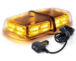Ortho® - Oranje Zwaailicht voor Auto - Zwaailamp - 12v/24v - Magnetisch - Amber - Krachtige flits lamp - Strobe – Emergency Safety Warning - Werkvoegtuig