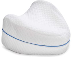 Orthopedisch Kniekussen voor Zijslapers - Kniekussen - Kniekussen voor in Bed - Beenkussen - Knie Kussen - Kniekussens - Zijslaapkussen - Artrose - Heupklachten - Houding correctie - Wit