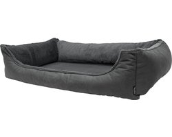 Orthopedische Hondenmand Sofa | Grijs met Zachte Randen & Uitneembaar Kussen
