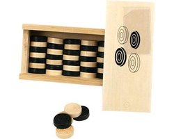 OSA Private Label damstenen houten spelset in kistje multicolor.