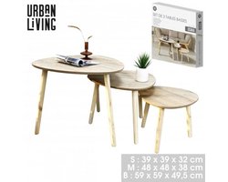 "OSAKA" SET VAN 3 SALONTAFELS 39X39XH32CM, 48X48XH38CM EN 59X59XH49,5CM