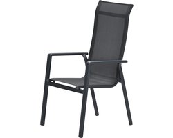 Osaka – Stapelbare tuinstoel – carbon black – mid grijs