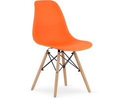 OSAKA stoel oranje / natuurlijke poten x 1