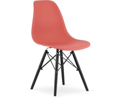 OSAKA stoel vermiljoen / zwarte poten x 1