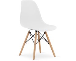 OSAKA stoel wit / natuurlijke poten x 1