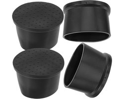 OSALADI Stille Wielen 4-pack Ronde Rubberen Wieltjes Voor Stoelen Slaapbanken Antislip Meubelpoten Eenvoudig Te Installeren