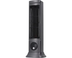 Oscillerende Desktop-torenventilator Quiet Pro - 10 Inch Compacte Tafelventilator met 3 Snelheden - Verstelbare Kleine Bladloze Boxventilator voor Slaapkamer en Kantoor - Zwart