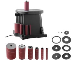 Oscillerende Spindelschuurmachine, 2000 Tpm Tafelgereedschap met 6 Hulzen (12,7–76,2 mm), Slag- en Stofpoort Van 15 mm voor Het Overspuiten Van Meubels, Ambachtelijk Schuren en Doe-Het-Zelf Houtbewerking
