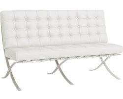 Oslo Chair - Wit - Leer - Fauteuil - Stoel - Loungestoel - 2-zits - Zetel - Relaxfauteuil