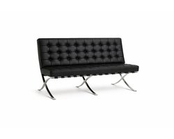 Oslo Chair - Zwart - Leer - Fauteuil - Stoel - Loungestoel - 2-zits - Zetel - Relaxfauteuil