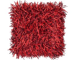 Oslo Kussen Rood Bi-color Kussen | 45 X 45 | Sierkussen Voor Woonkamer Of Slaapkamer