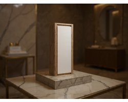 Oslo Luxe Kledingkast 2-Deurs – Eiken met Wit Hoogglans – Moderne Draaideurkast met Kledingstang en Softclose - House&Garden