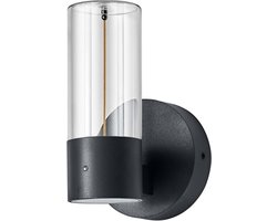 OSRAM Außenwandleuchte Dunkelgrau, Warmweiß, 3000 K, IP54, Lichtsensor, Glas und Aluminium, 470 lm, 6,5 W, fest verbaute LED