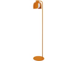 OSRAM DECOR Corolle Vloerlamp, Oranje Metaal & Glas, E27 Versie, 270mm, Textielkabel, Retro stijl