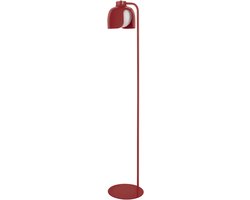 OSRAM DECOR Corolle Vloerlamp, Rood Metalen Glas, E27 Versie, Textielkabel, Retro-Stijl, 270mm diameter
