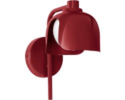 OSRAM DECOR Corolle Wandlamp, Rood Metaal Glas, G9 Versie, Textielkabel, Retro stijl