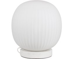 OSRAM DECOR Glazen Lantaarn Tafellamp E27, 310mm, Wit, Marmer/Metaal/Glas, Textielkabel