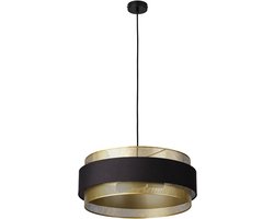 OSRAM DECOR Hornet hanglamp 3xE27 Zwart Goud 500mm, hanglamp, Metaal, textiel voor eetkamerverlichting